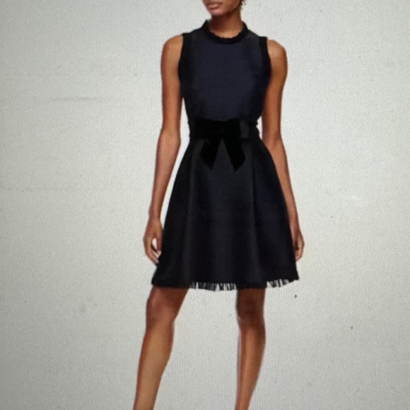 KATE SPADE: fit & flare sleeveless cocktail dress with velvet-bow NEVER WORN - Picture 3 of 7